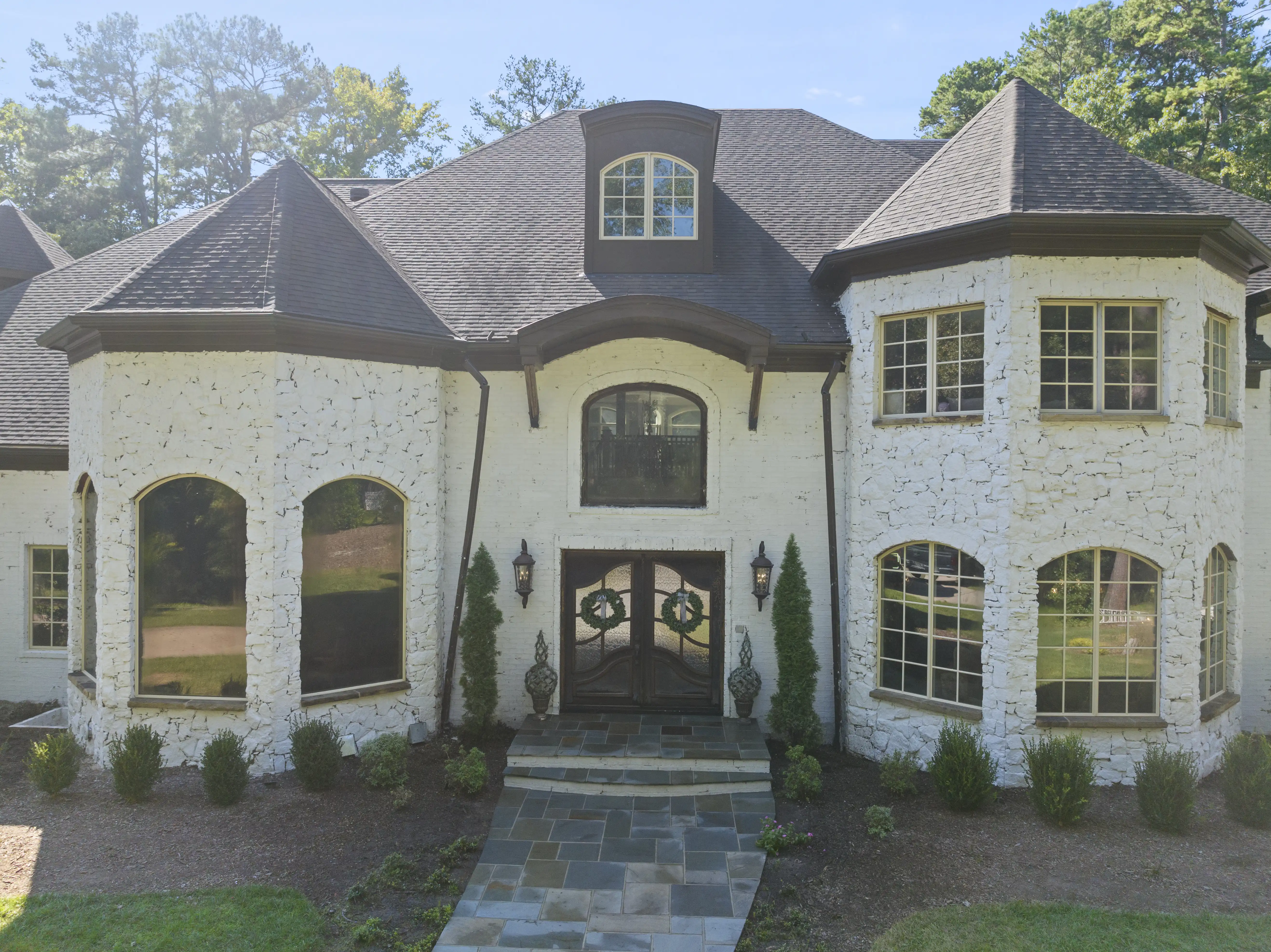 Completed Mortar Wash across a Raleigh area brick residence