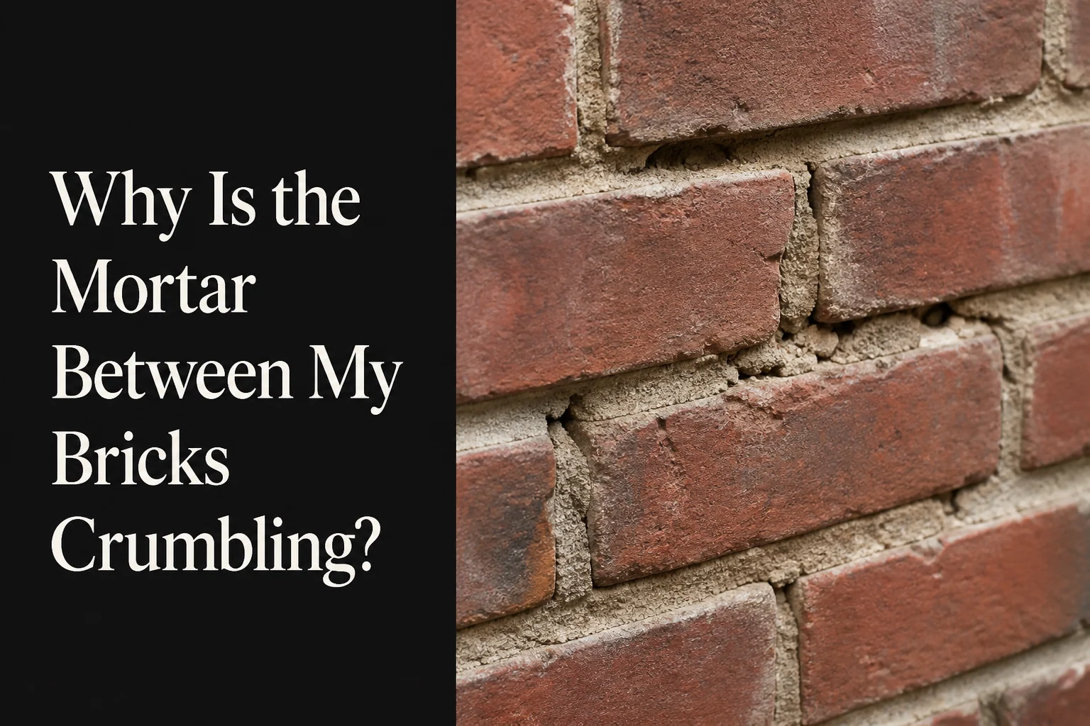 Editorial cover showing visibly deteriorated mortar joints between red bricks